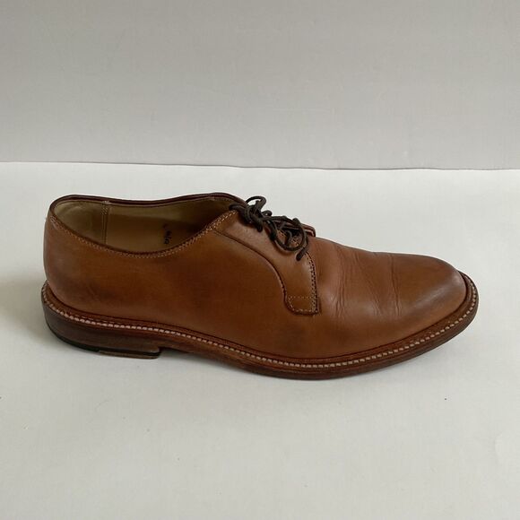 Alden 9501 Natural Chromexcel Plain Toe Blucher Lace Up Dress Shoes 8 D main image 11